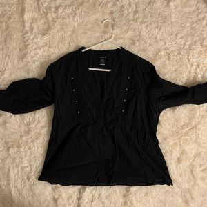 Torrid Cropped Military  Button Top